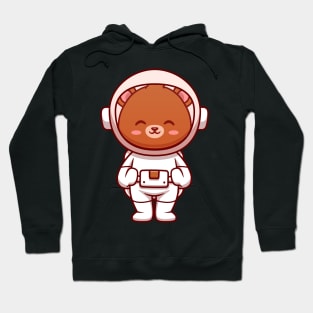 Astronaut Bear Astronaut Cartoon Hoodie